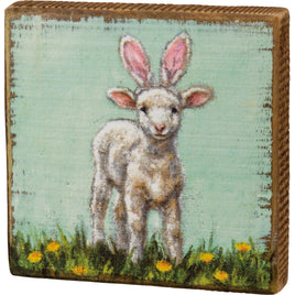 Block Sign Lamb Bunny Ears