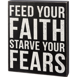 Feed your Faith box signs