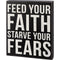 Feed your Faith box signs
