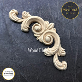 Pack of Two Pediments 6020 by WoodUbend *Mouldings or Applique*
