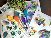 TROPICAL LEAVES I Dixie Belle Transfer I Furniture Transfer with application tool