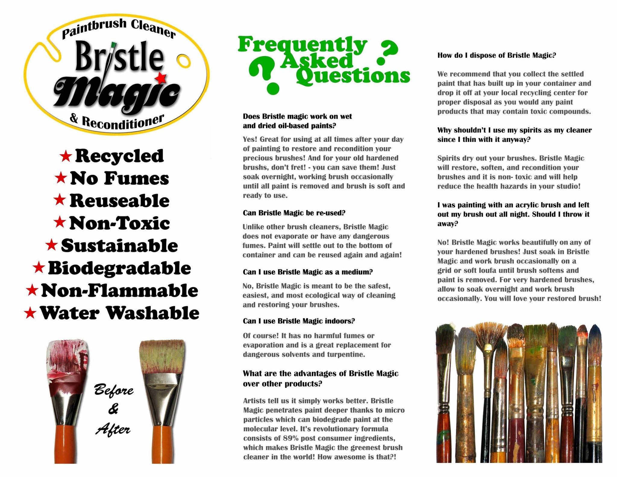 Bristle Magic Art and Craft Brush Cleaner and Rejuvenator